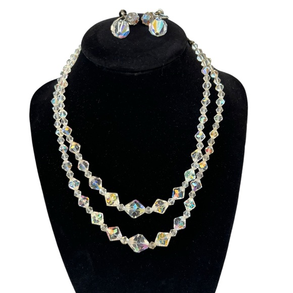 Vintage Aurora Borealis Necklace and Earrings - Picture 8 of 8